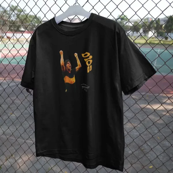 Camiseta negra de Maradona de la Foquinha Vista 1